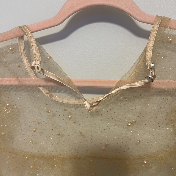 Gold and Pearl Sheer Top! - Picture 4 of 5